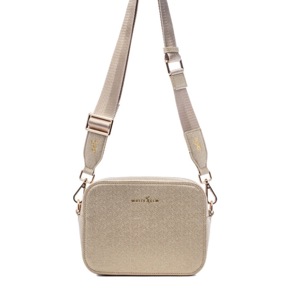 *BRAND NEW WITH TAGS * White Elm BEXLEY CROSSBODY BAG - GOLD SPARKLE